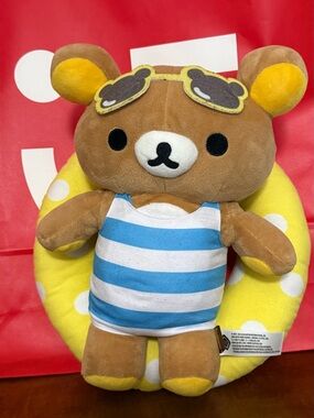 San-X Rilakkuma Korilakkuma Bear Plush Float Beach Pool Japan Summer Fun